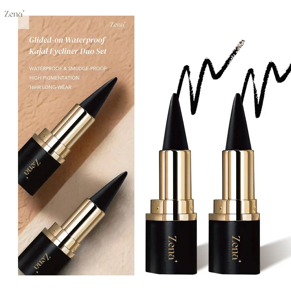 Glided-on Waterproof Kajal Eyeliner Duo