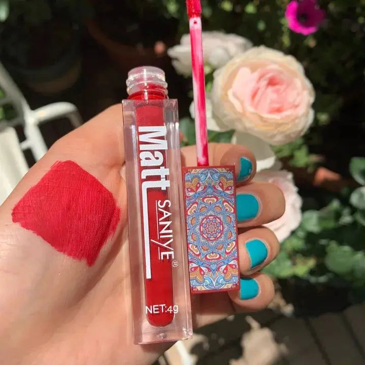 Matte Lip Gloss Set - Pink, Peach & Brown with Mica