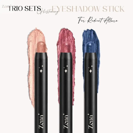 Sparkle Trio: 3-Piece Glitter Cream Eyeshadow Stick Set